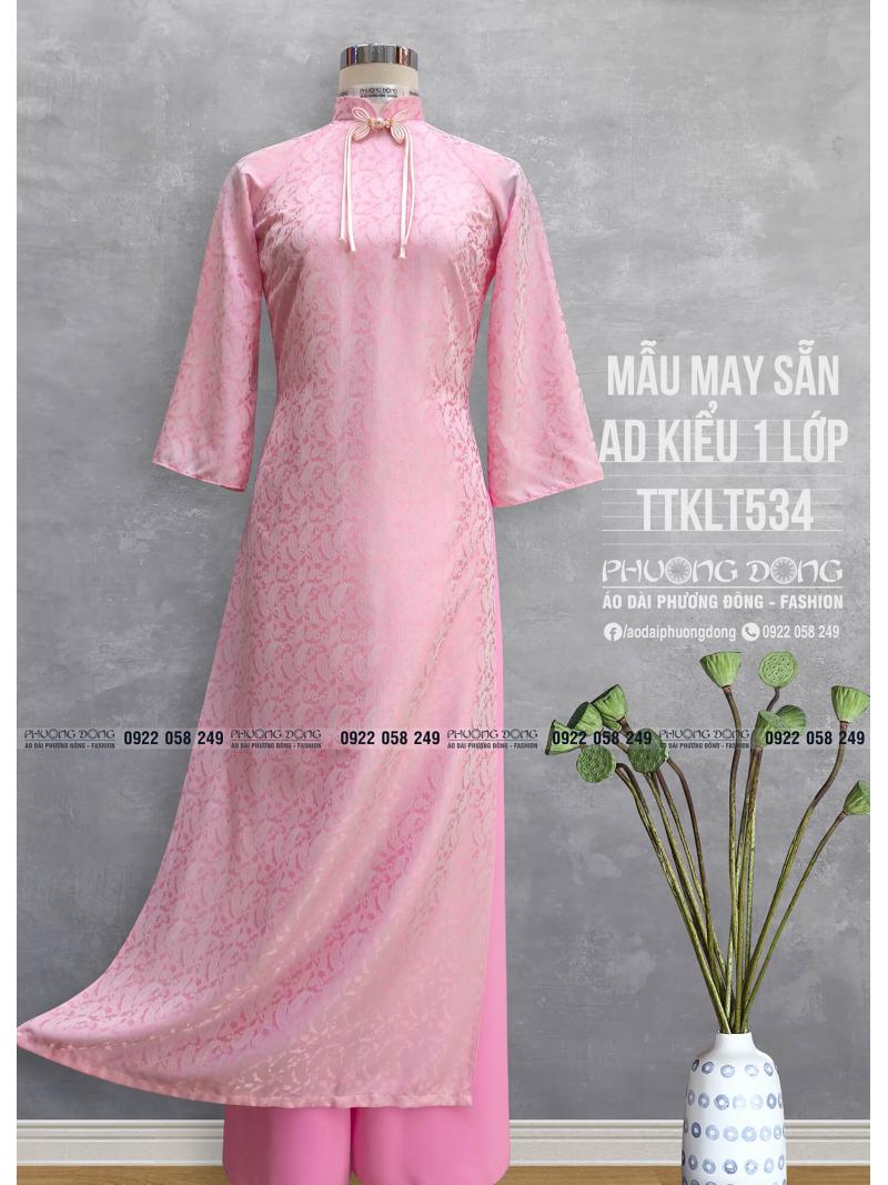 Áo Dài Phom Trẻ Gấm Lụa Phom Suông TTKLT534